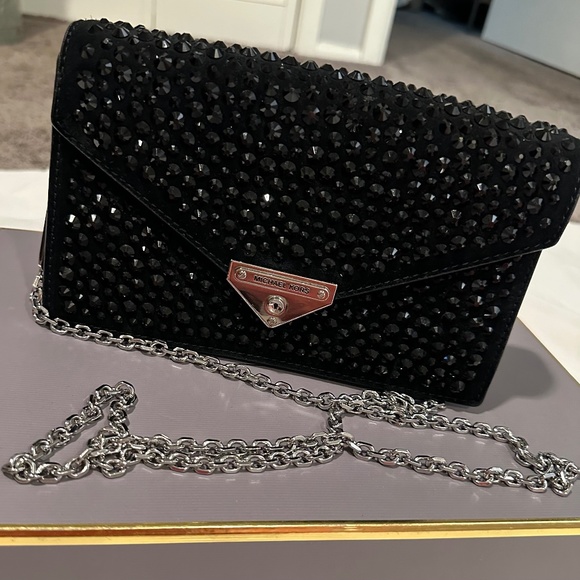 Michael Kors Bkack Crystal Crossbody - Picture 2 of 8